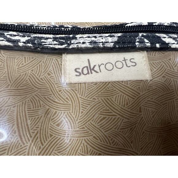 Sakroots Black & Cream Travel Case Hanging Toiletry Bag - Picture 5 of 10